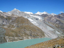 Herrlicher Blick über den Mattmark-Stausee auf Allalinhorn, Alphubel, Täschhorn und Dom