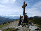 Am Gipfel der Hohen Penhab mit Blick auf die hohen Tauern (Glockner-Gruppe)