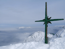 Am Vorderlahnerkopf - das Staufenmassiv ragt aus dem Nebelmeer