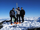Jürgen, Lanci und ich am Gipfel