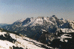Die Leoganger Steinberge mit dem wuchtigen Birnhorn gesehen vom Gipfel