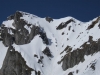 3 Skifahrer im oberen Abschnitt der Roten Rinne