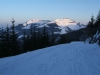 Die ersten Sonnenstrahlen am Schlenken und Schmittenstein